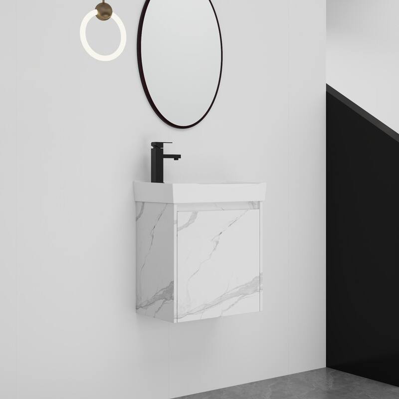 BNK 16"/20"/24"/30"/36" Single Sink Bathroom Vanity with Soft Close Door and Shelf