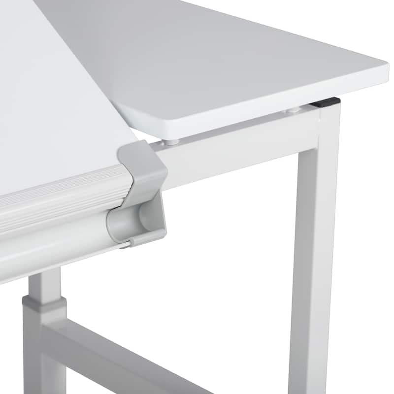 Studio Designs Graphix II White Drafting Drawing Work Station Table with Adjustable Top
