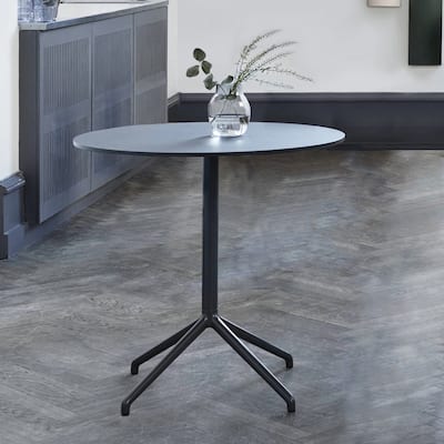 27.5" Round Powder-coated Outdoor-Indoor Metal Dining Table