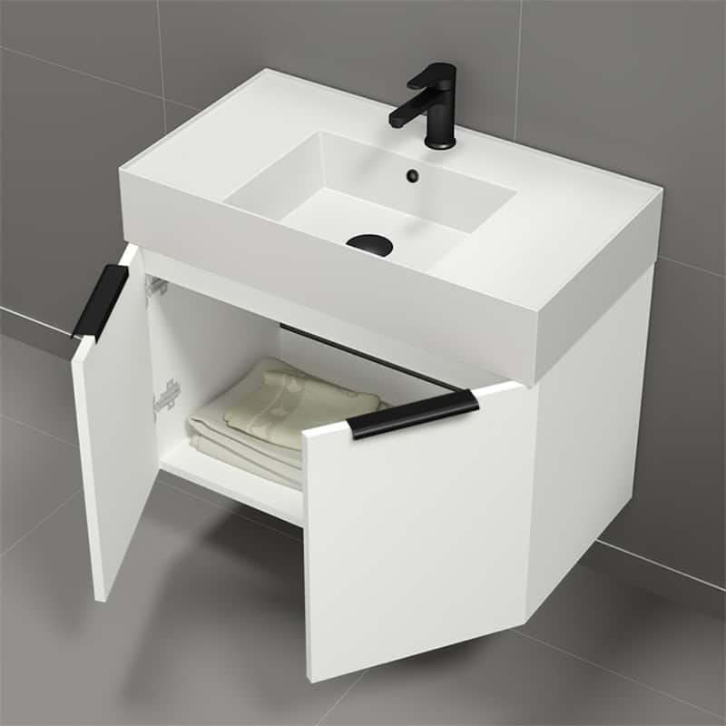 Nameeks Derin-3217-W-C Derin 32" Wall Mounted Single Basin Vanity Set