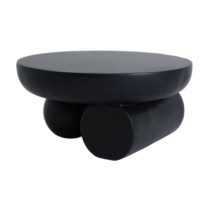 Christopher Knight Home - Obsidian Modern Sculptural Round Coffee Table