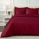 preview thumbnail 82 of 84, Superior 1200 Thread Count Egyptian Cotton Solid or Embroidered Duvet Cover Set Burgundy - California King