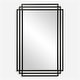preview thumbnail 2 of 6, Overlapping Metal Framed Rectangular Wall Mirror - 36.5" - Black