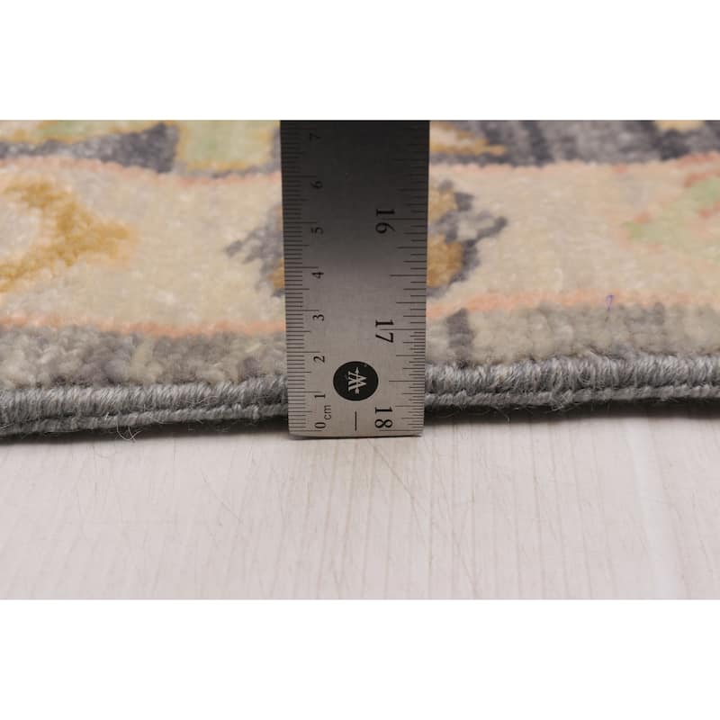 ECARPETGALLERY Hand-knotted Modern Oushak Grey Wool Rug - 10' 2" x 10' 2"
