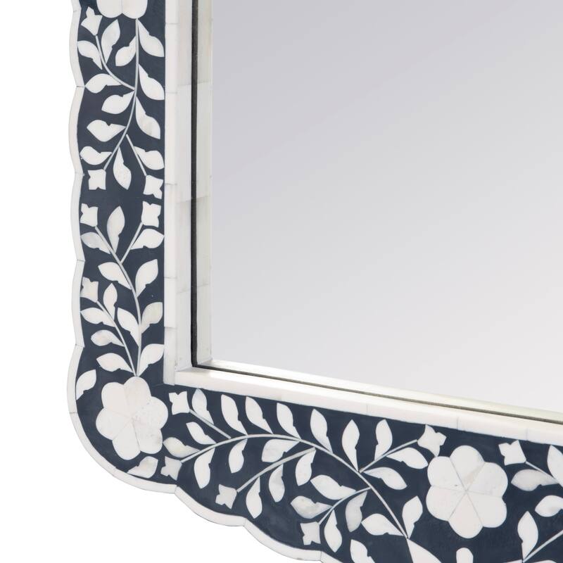 Vivienne 20 in. W x 28 in. H Bone Inlay Vertical Accent Wall Mirror