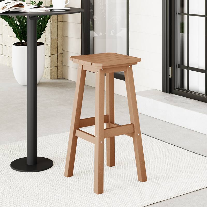 Laguna Hdpe All Weather Outdoor Patio 29" Square Bar Stool