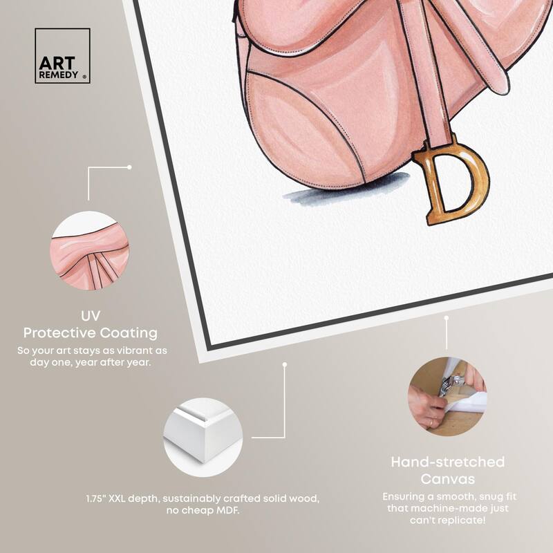 Doll Memories - Blush Pink Bag Canvas by Art Remedy