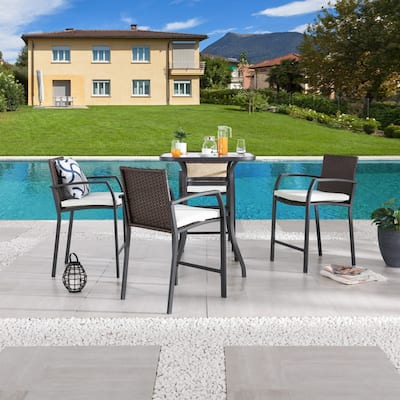 Patio Festival 4-Person Outdoor Bar Height Bistro Dining Set