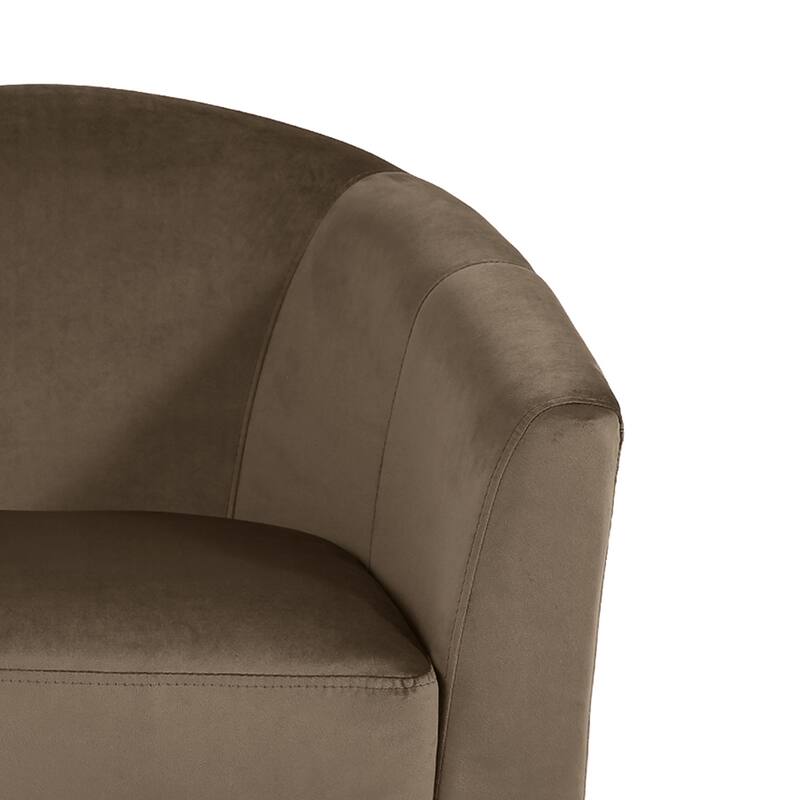 Modern Velvet Upholstered Swivel Barrel Chair for Living Room Lounge