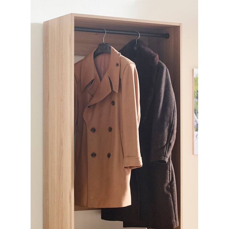 Prosper 32" Oak Wood Walk-in Closet with Two Drawers