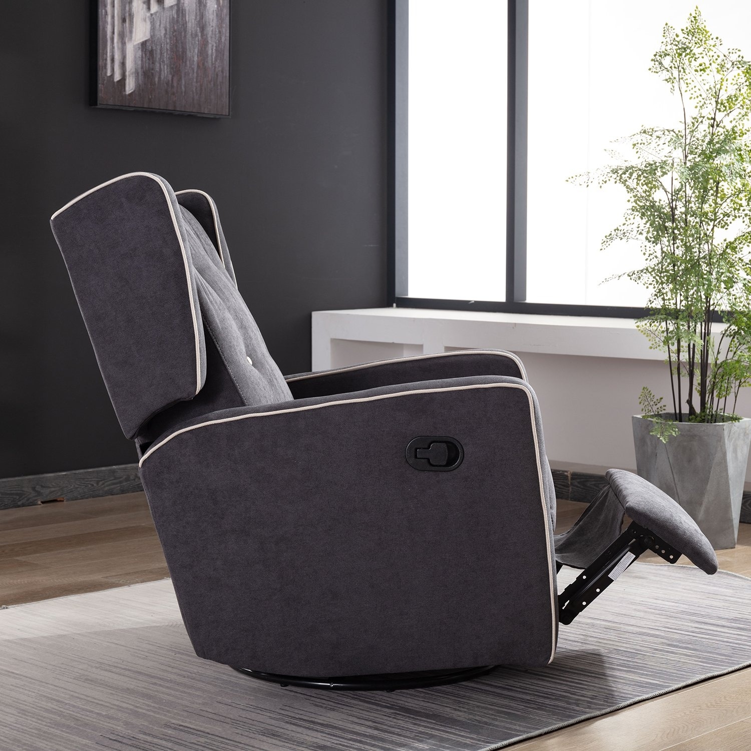 Overstuffed discount rocker recliner