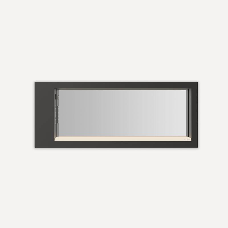 Robern COV2410D4E4 23-1/4" x 9-3/8" Lighted Framed Medicine Cabinet - Matte Black