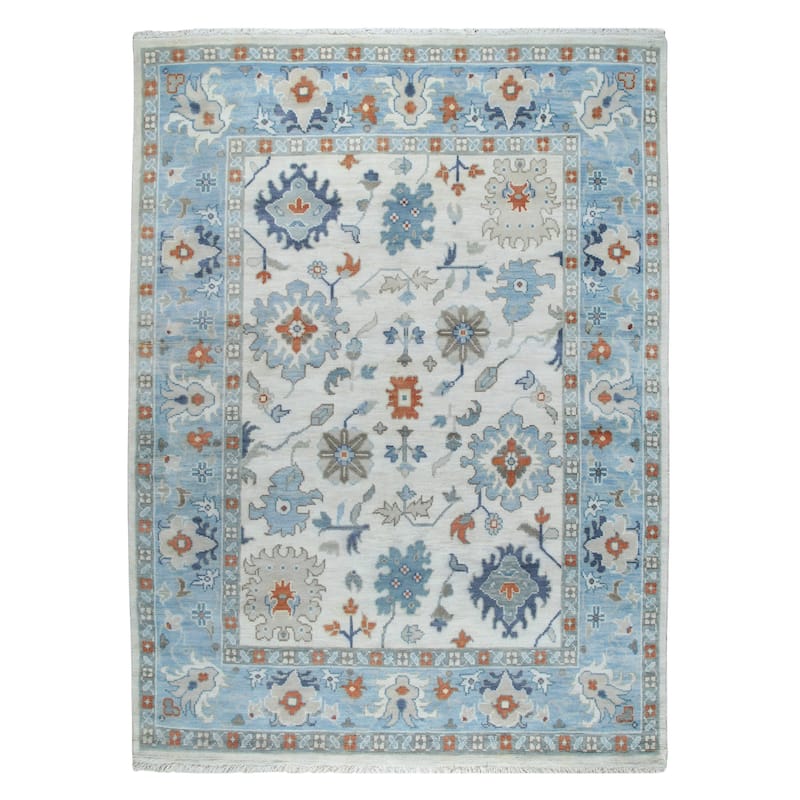 Home Decor Ivory Hand-Knotted Wool Floral Area RugElegant and Timeless Rug for Living Room, Bedroom, Office, or Home Decor - 8' x 10' - Ivory - Rectangle