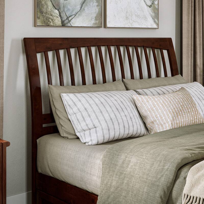 Roslyn Platform Bed with Panel Footboard and Storage Drawers