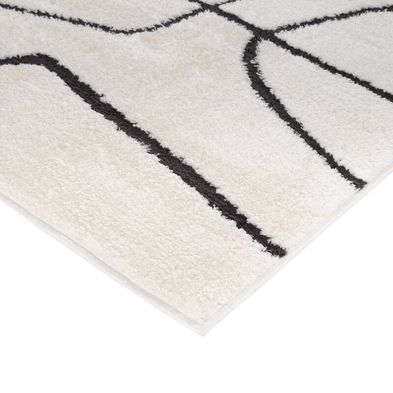 HomeRoots Abstract Rectangle Area Rug
