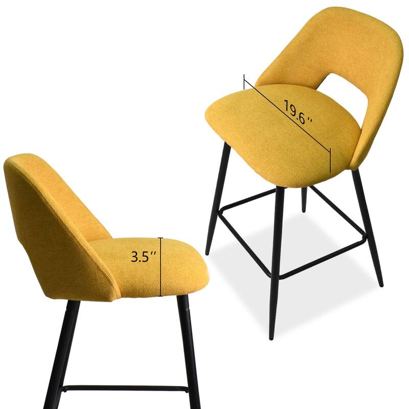 Upholstered Modern Bar Stool (Set of 2)