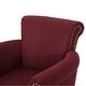 preview thumbnail 21 of 30, Brice Contemporary Scroll Arm Club Chair with Nailhead Trim by Christopher Knight Home