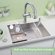 preview thumbnail 5 of 5, 32 Inch Undermount Kitchen Sink, Brushed Nickel Single Bowl Stainless Steel Kitchen Sink - 32x10x19in