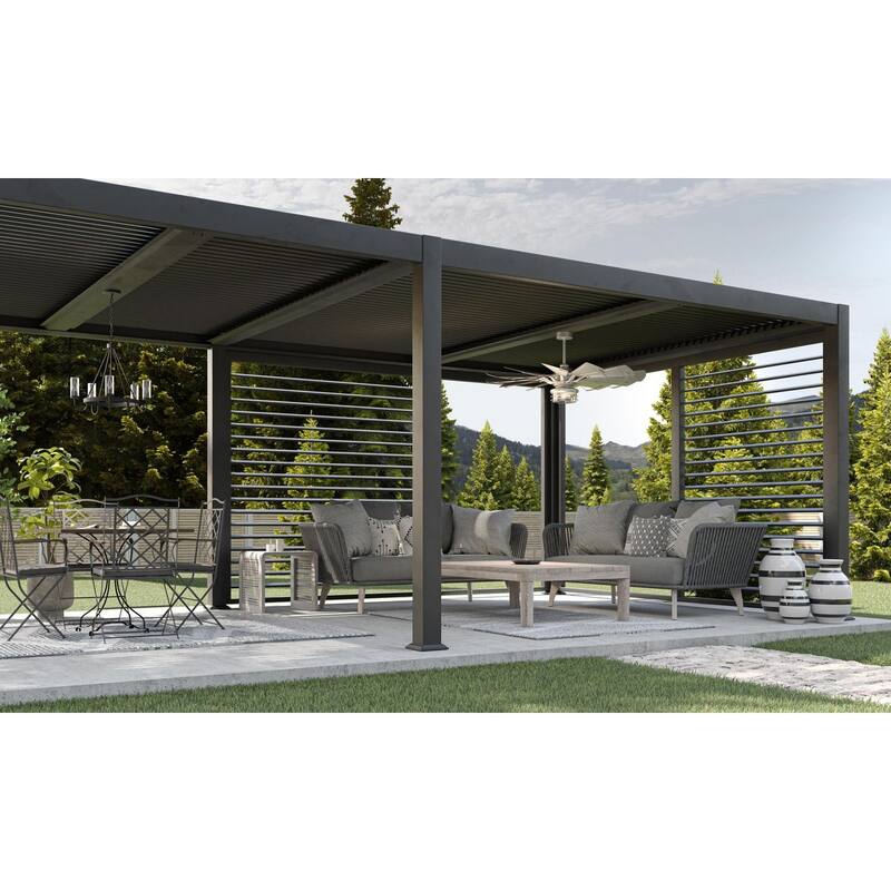 Swansea Collection Four-Light 24" Matte Black Transitional Round Outdoor Chandelier with Clear Glass Shades