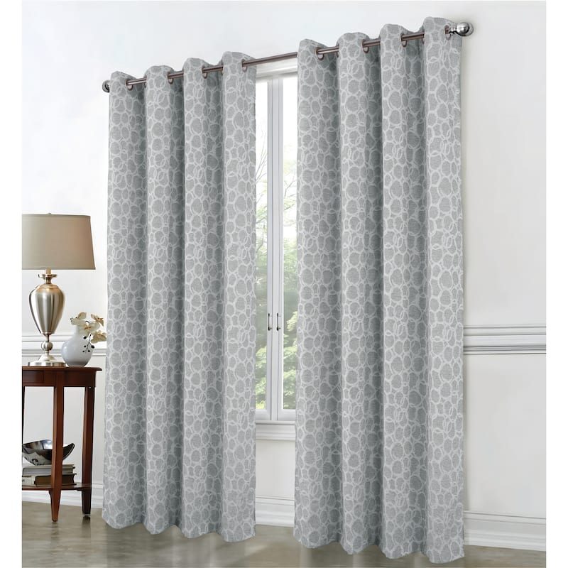 Jasper Lurex Jacq Grom Panel 84" Black - Silver - 76" x 90"