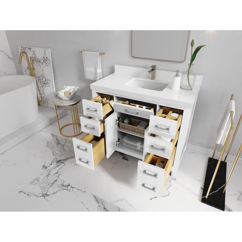Willow Collections 42 in. W x 22 in. D Cambridge Single Sink Bathroom Vanity with Countertop