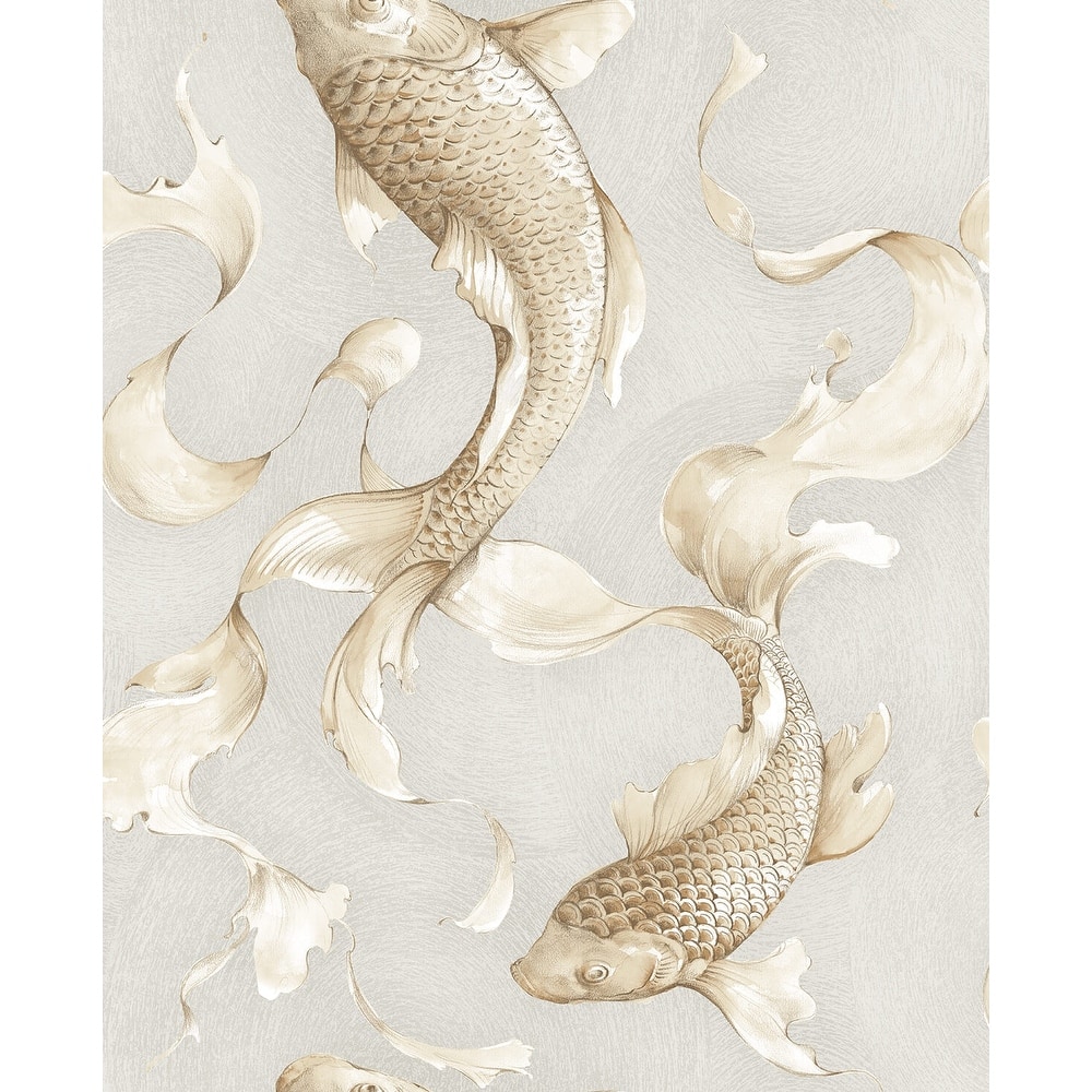 Seabrook Designs Koi Fish Unpasted Wallpaper