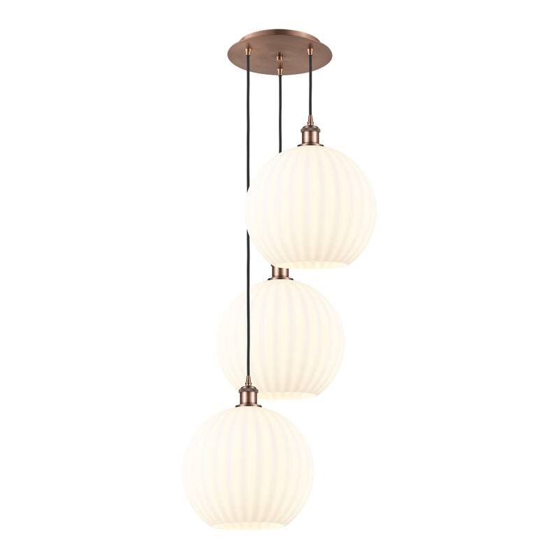 Innovations Lighting 113B-3P-39-19 White Venetian Pendant White