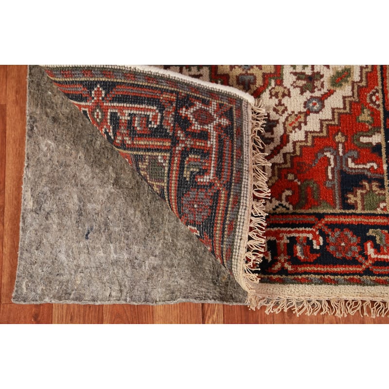 Ivory Heriz Serapi Oriental Runner Rug Handmade Wool Carpet - 2'7" x 8'0"