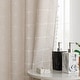 preview thumbnail 17 of 39, No Hooks Linen Textured Geometric Tassels Shower Curtain with Snap-in Liner