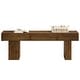 preview thumbnail 11 of 13, 63" Solid Wood Entryway Bench, Extra Long Bed End Dining Bench for Kitchen Living Room Bedroom