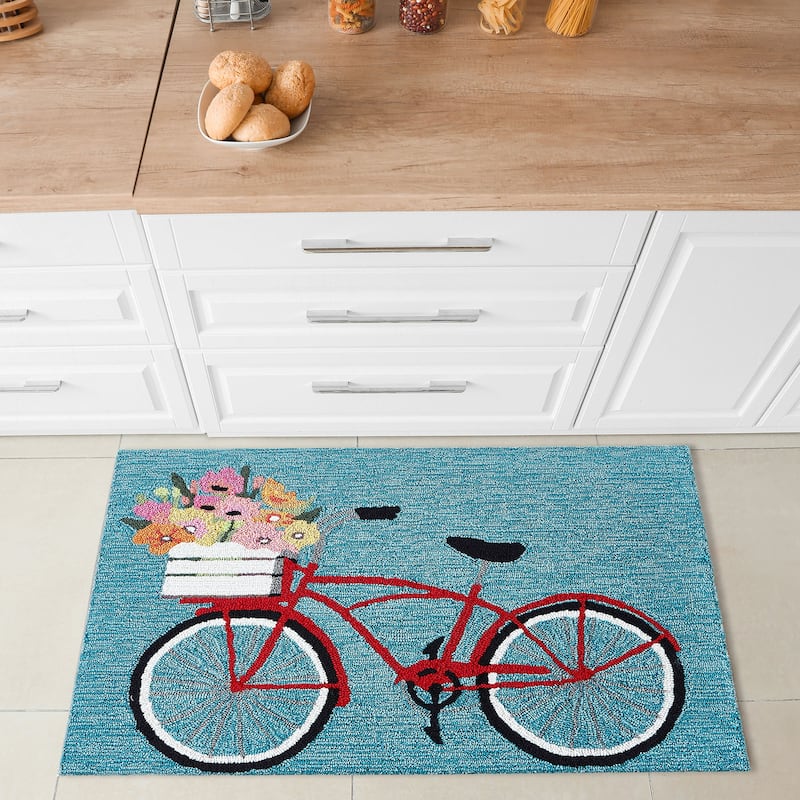 Liora Manne Frontporch Bike Ride Indoor/Outdoor Rug