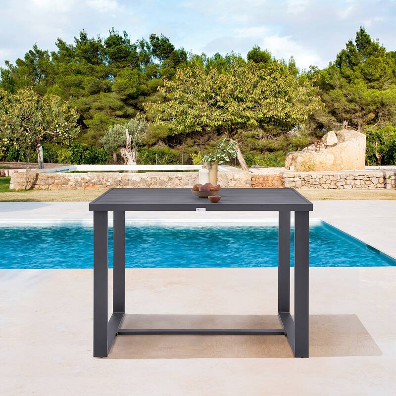 Outdoor Bar Table - Patio Dining Table - Aluminum Bar Height Table - Modern Outdoor Furniture - 59