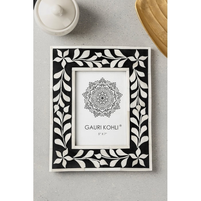 Jodhpur Bone Inlay Picture Frame - Black - Black
