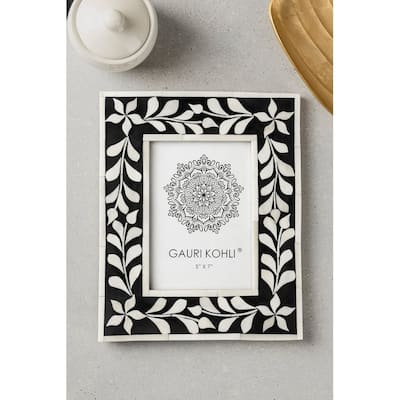 Jodhpur Bone Inlay Picture Frame - Black