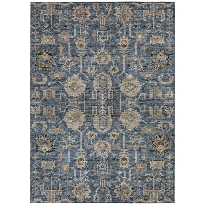 HomeRoots Oriental Traditional Rectangle Outdoor Rug