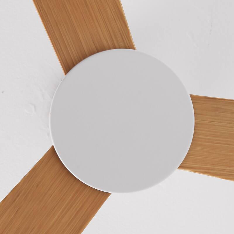 52-inch Farmhouse White Remote Indoor Ceiling Fan without Lights