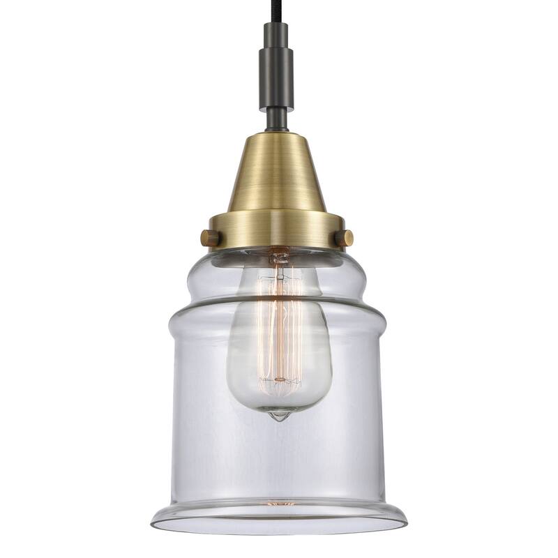Innovations Lighting 447-1P-G182 Canton 6" Wide Mini Pendant with - Black Antique Brass