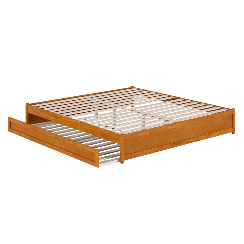 Barcelona Panel Platform Bed with Twin XL Trundle