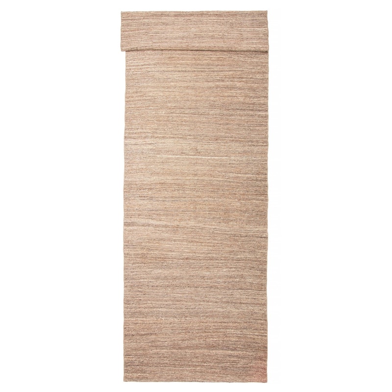 ECARPETGALLERY Flat-Weave Ankara Brown Wool Kilim - 4'5 x 16'2 - Brown - 4'5 x 16'2
