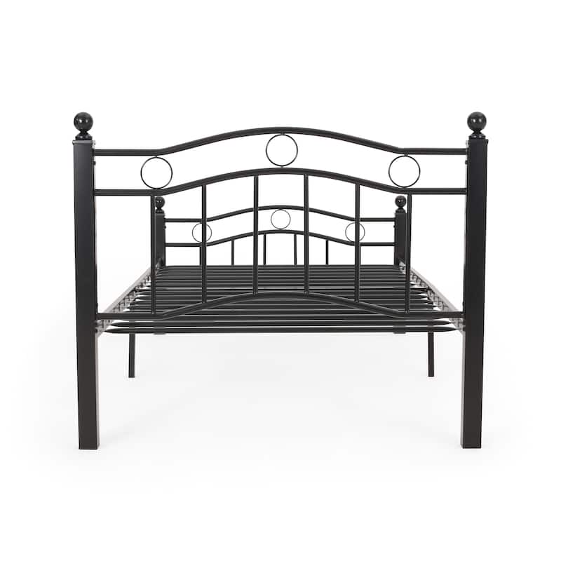 Bouvardia Contemporary Iron Bed Frame by Christopher Knight Home