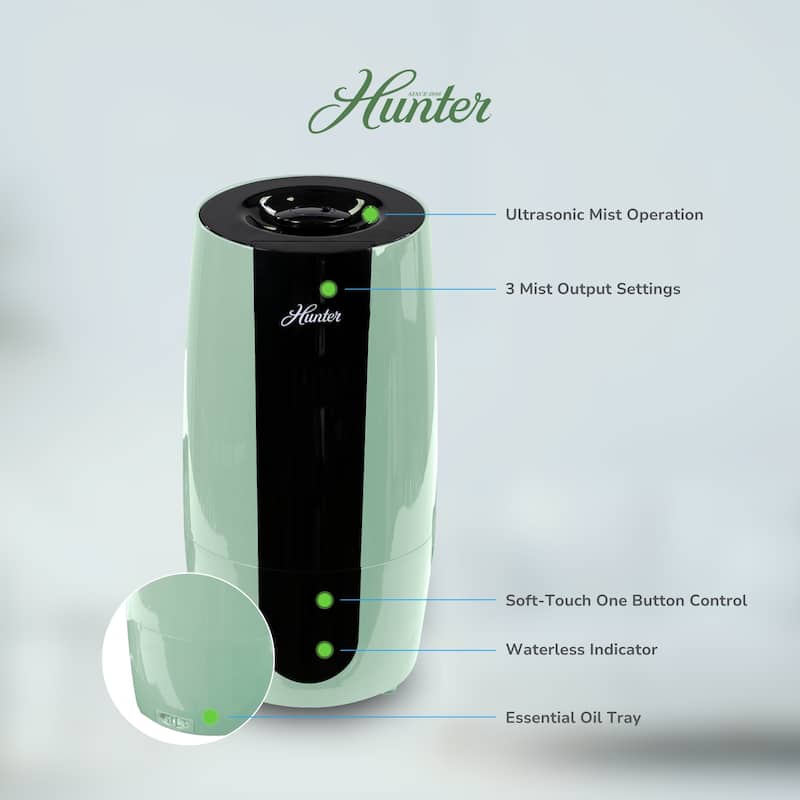 Hunter Fan Aspire 0.7 Gal Ultrasonic Cool Mist Humidifier