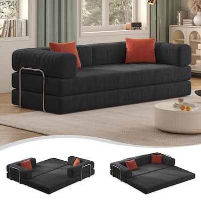 Modular Sofa, Convertible Pudding Block Sofa, Floor-Standing Sofa Bed With Armrests And Comfortable Sofa Bed