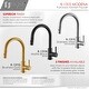 preview thumbnail 35 of 49, STYLISH Kitchen Sink Faucet Single Handle Pull Down Dual Mode in Stainless Steel - Faucet Height: 14 1/8" | Spout Height: 6 3/4"
