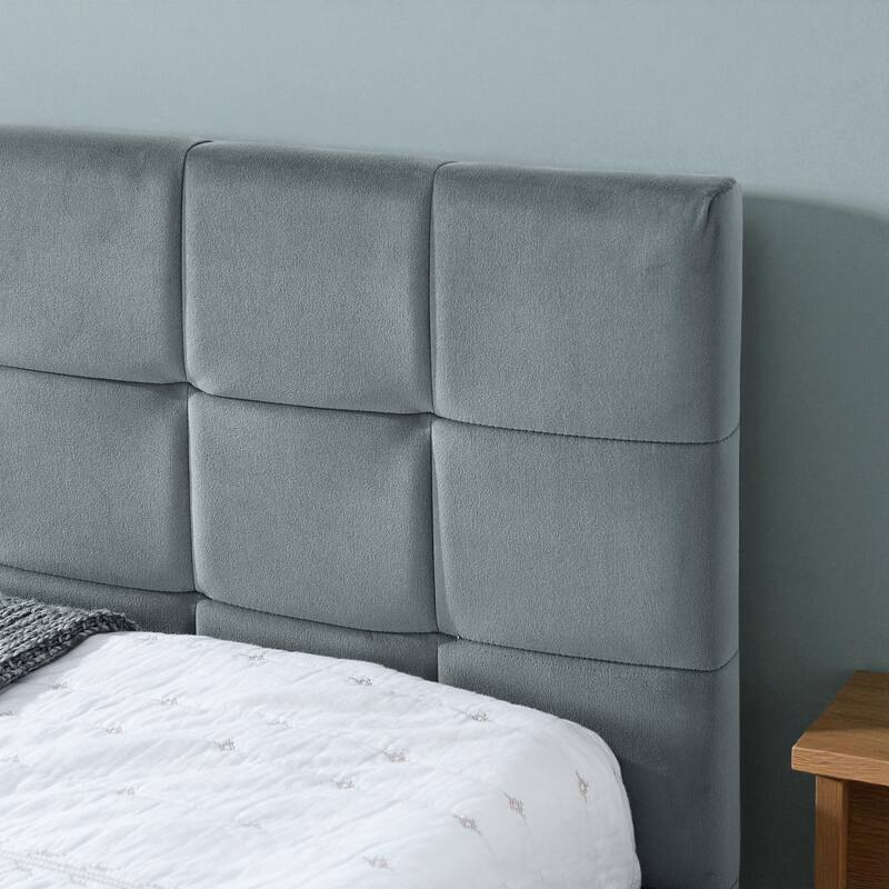 Full Size Velvet Upholstered Tufted Daybed Frame with Backrest and Armrest, Mid-Century Sofa Bed for Bedroom or Living Room