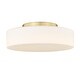 preview thumbnail 6 of 7, Golden Lighting 3136-FM OP Toli 12" Wide LED Semi-Flush Drum Ceiling
