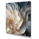 preview thumbnail 2 of 4, Designart "White And Blue Feather Spiral II" Abstract Geometric Wall Art Blue - Modern Wrapped Canvas For Hallway Décor