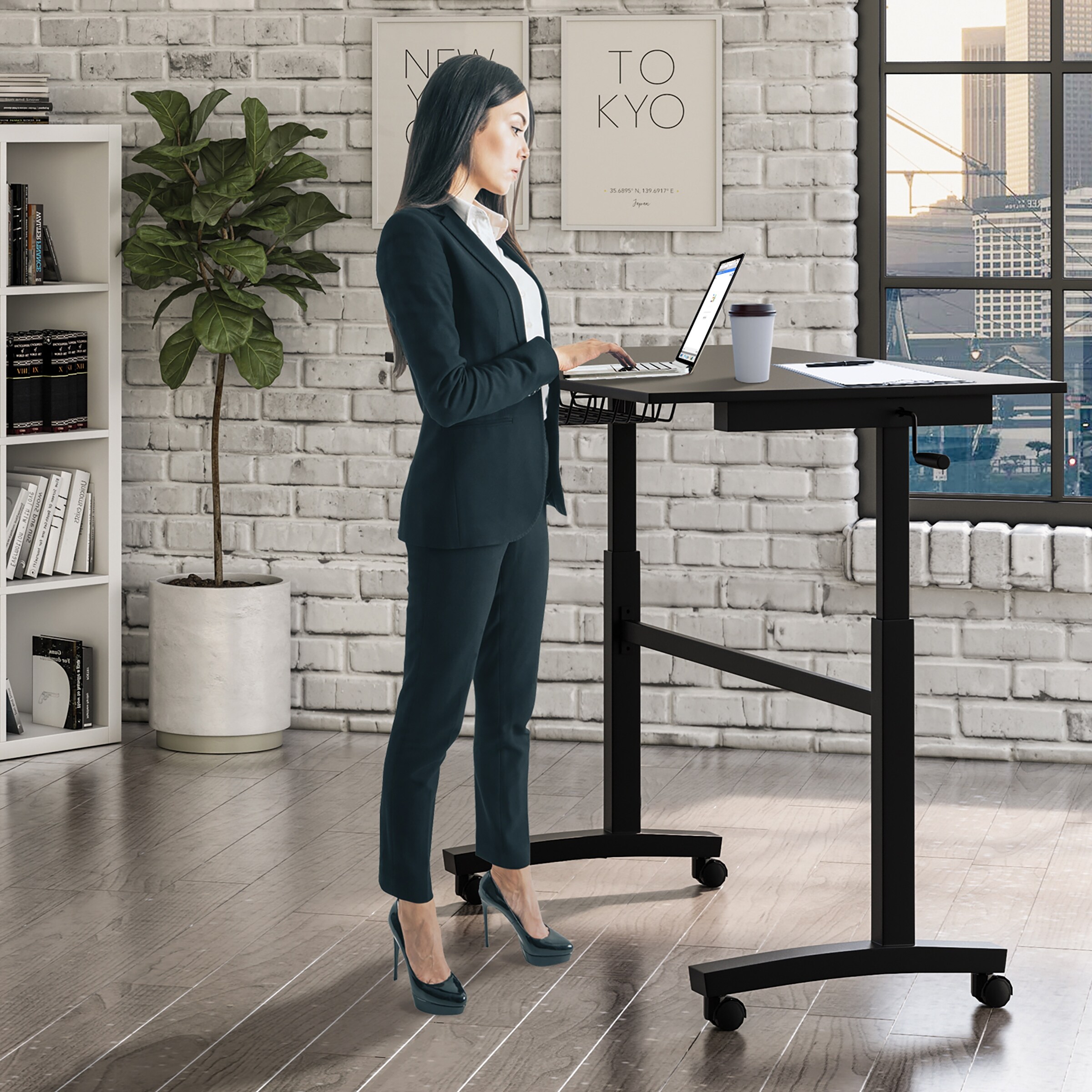 Sit n stand shop desk