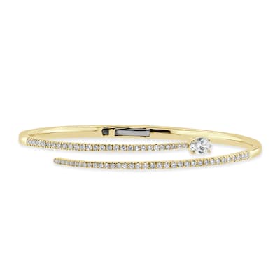 Joelle Collection Diamond Bangle 1.00ct 14K Gold - White