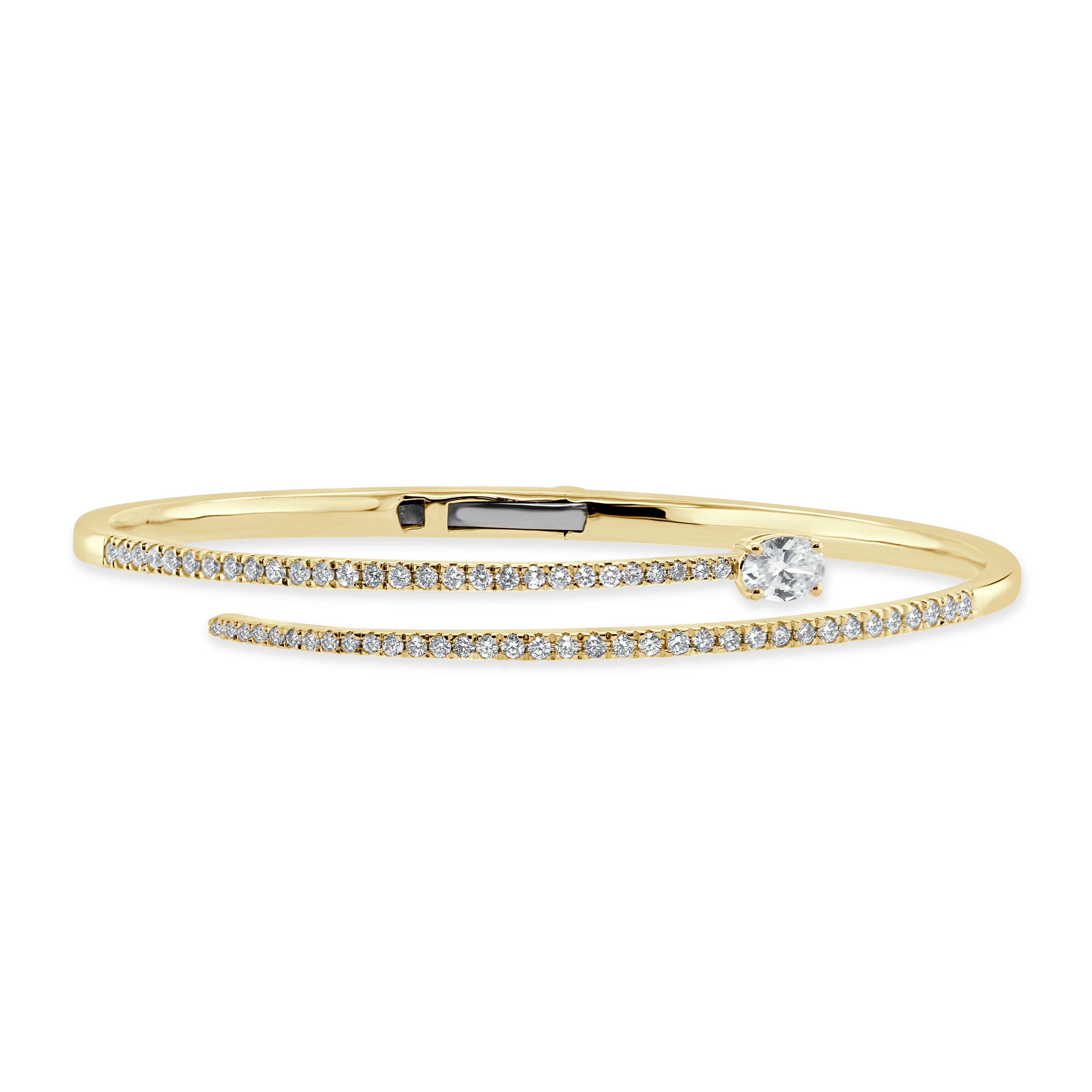 Joelle Collection Diamond Bangle 1.00ct 14K Gold - White