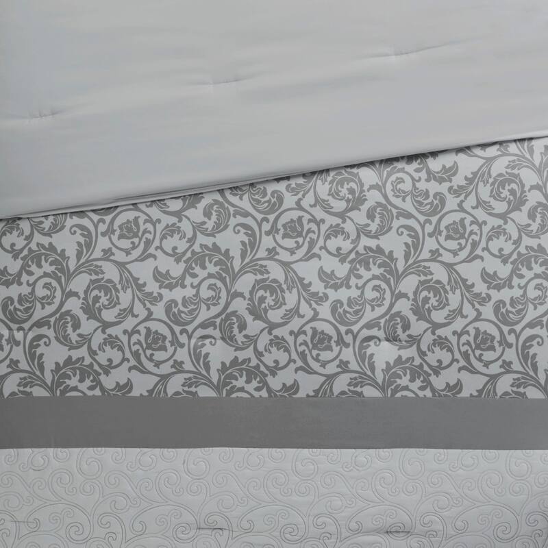 GDF Studio - Embroidered Comforter Set with Decorative Pillows